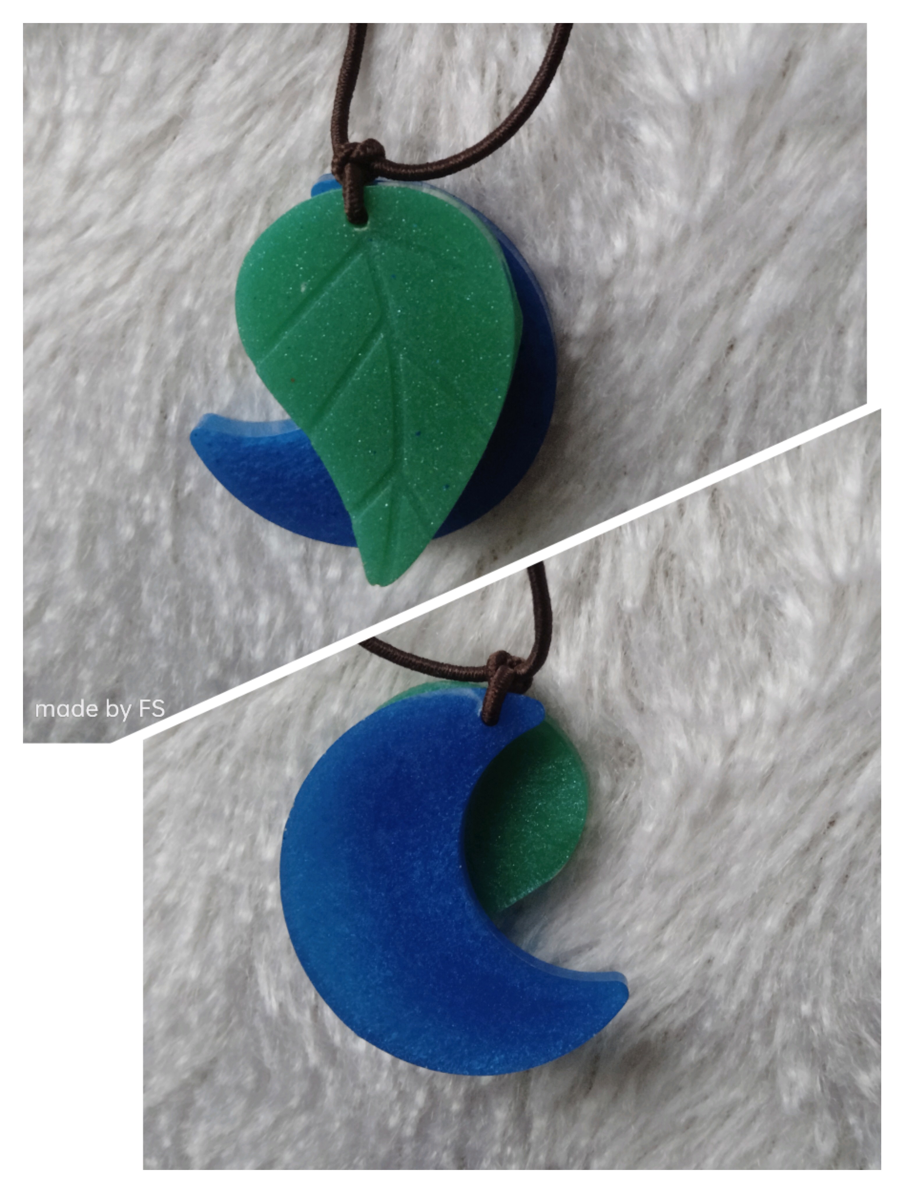 Leaf&Moon Pendant